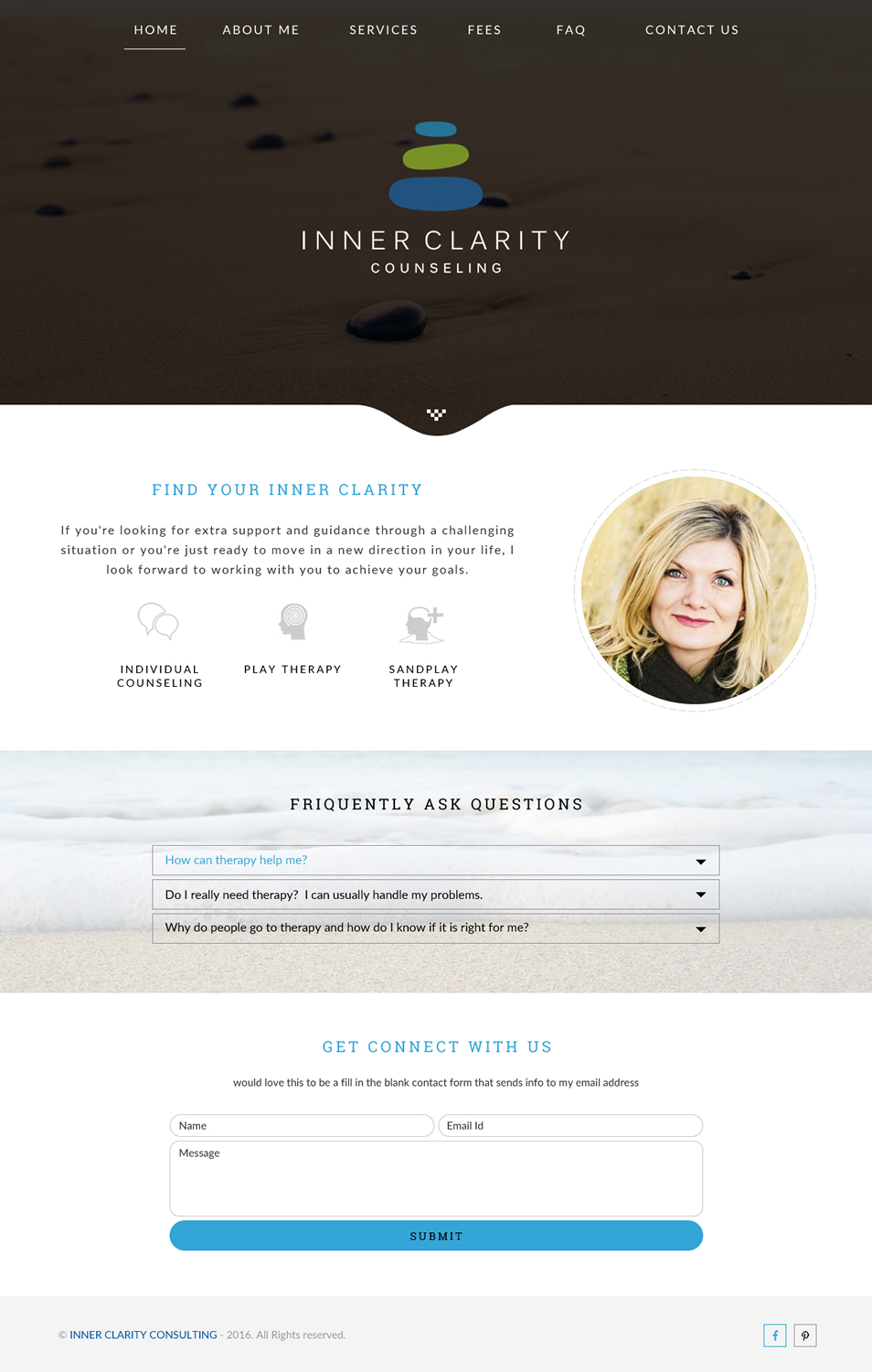 Wordpress Design by rightway for Inner Clarity Counseling | Design #9859289