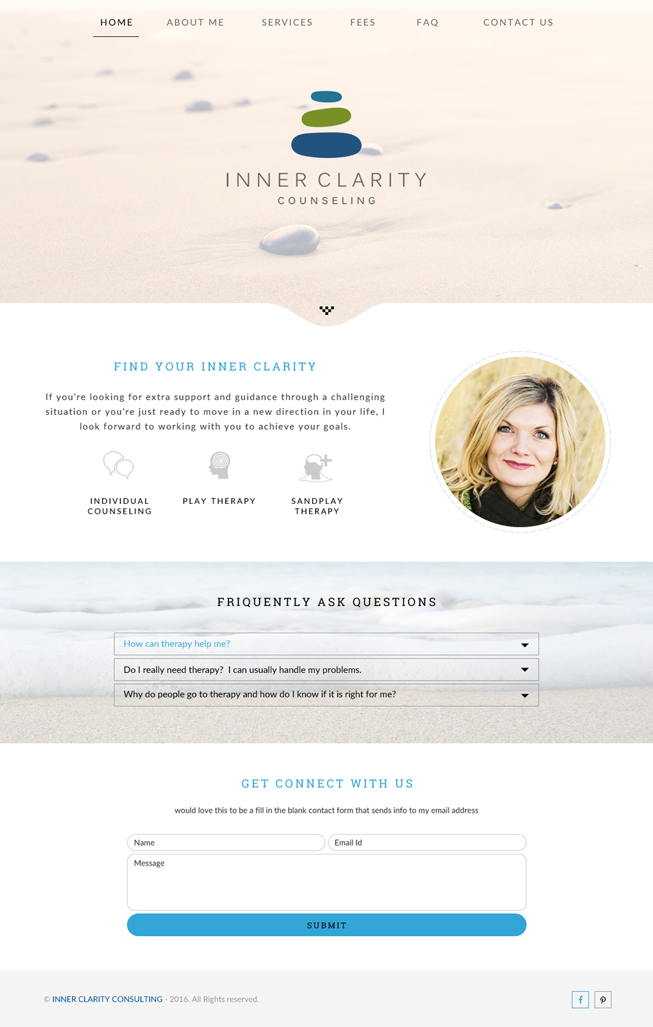 Wordpress Design by rightway for Inner Clarity Counseling | Design #9859302