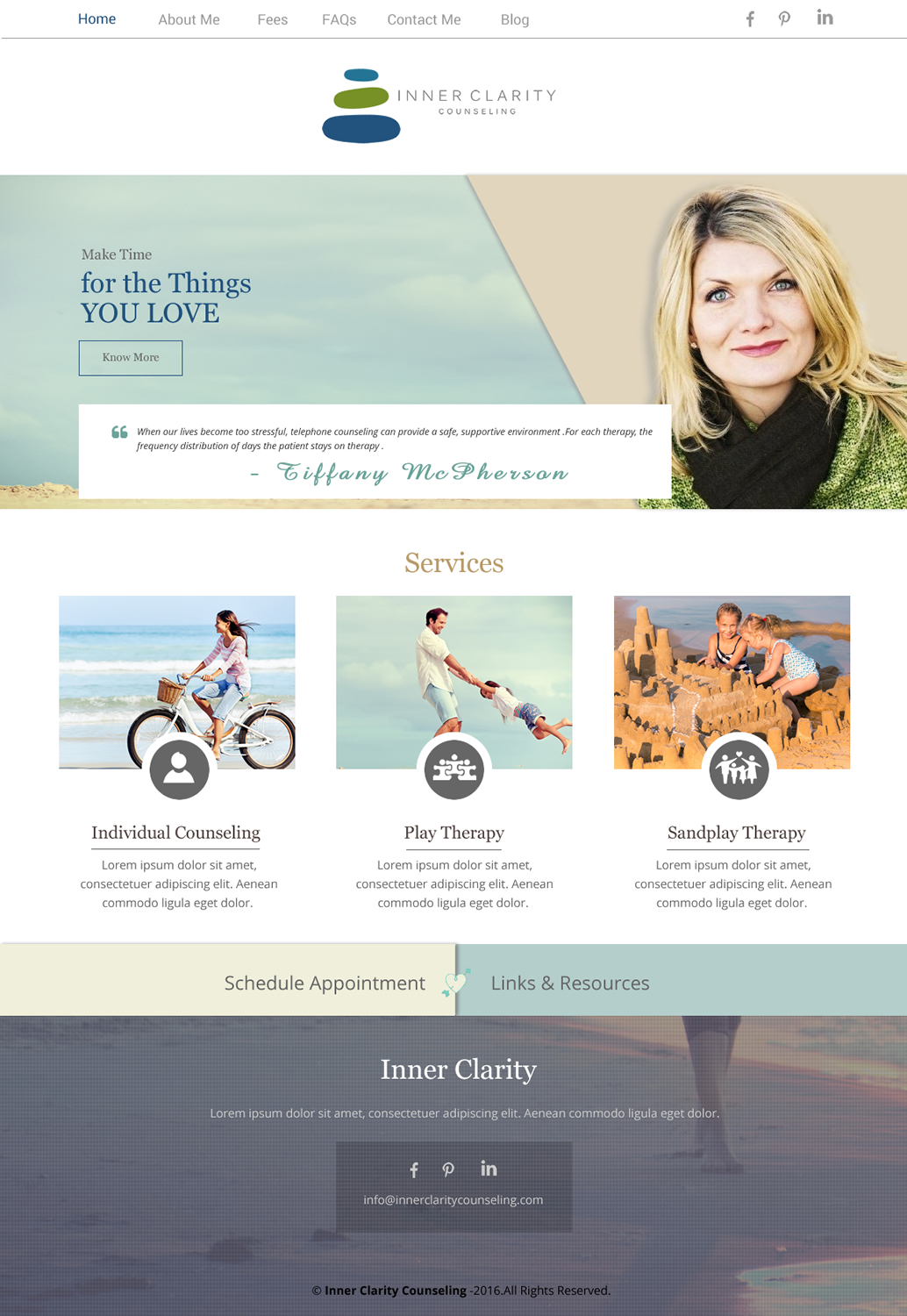 Wordpress Design by rightway for Inner Clarity Counseling | Design #9859340