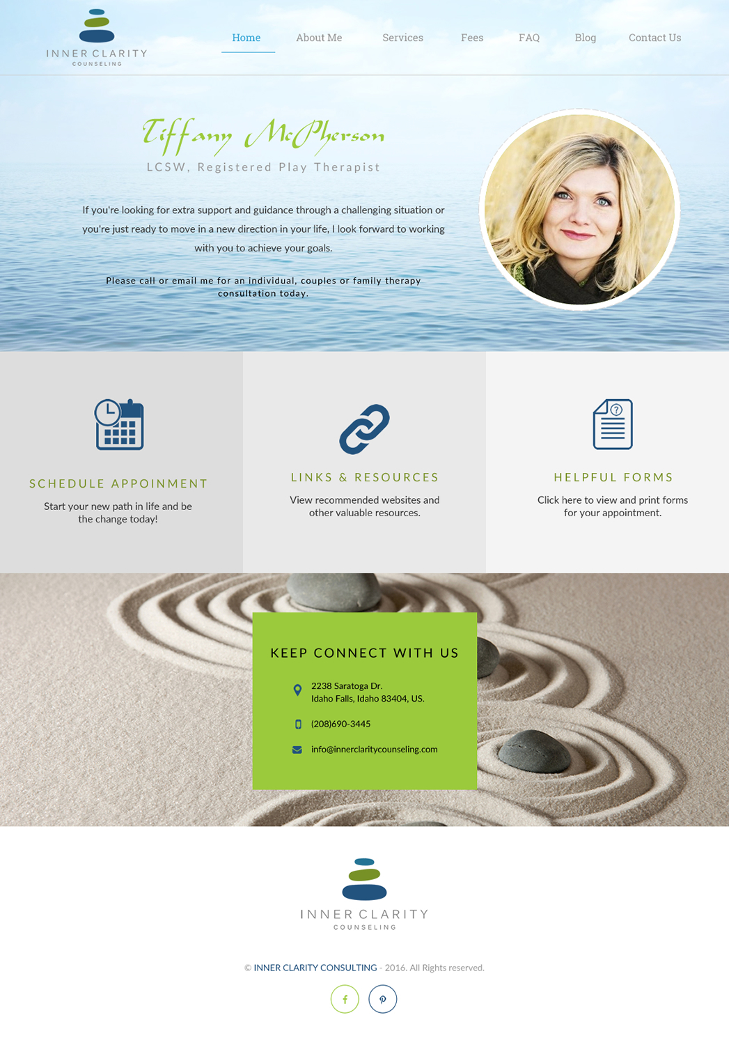 Wordpress Design by rightway for Inner Clarity Counseling | Design #9872160
