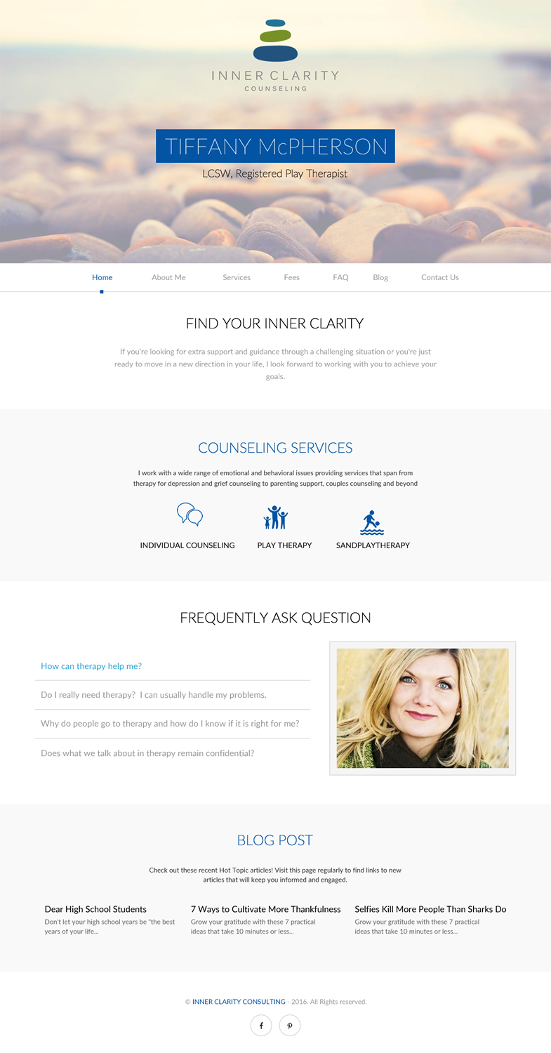 Diseño Wordpress por rightway para Inner Clarity Counseling | Diseño #9872167
