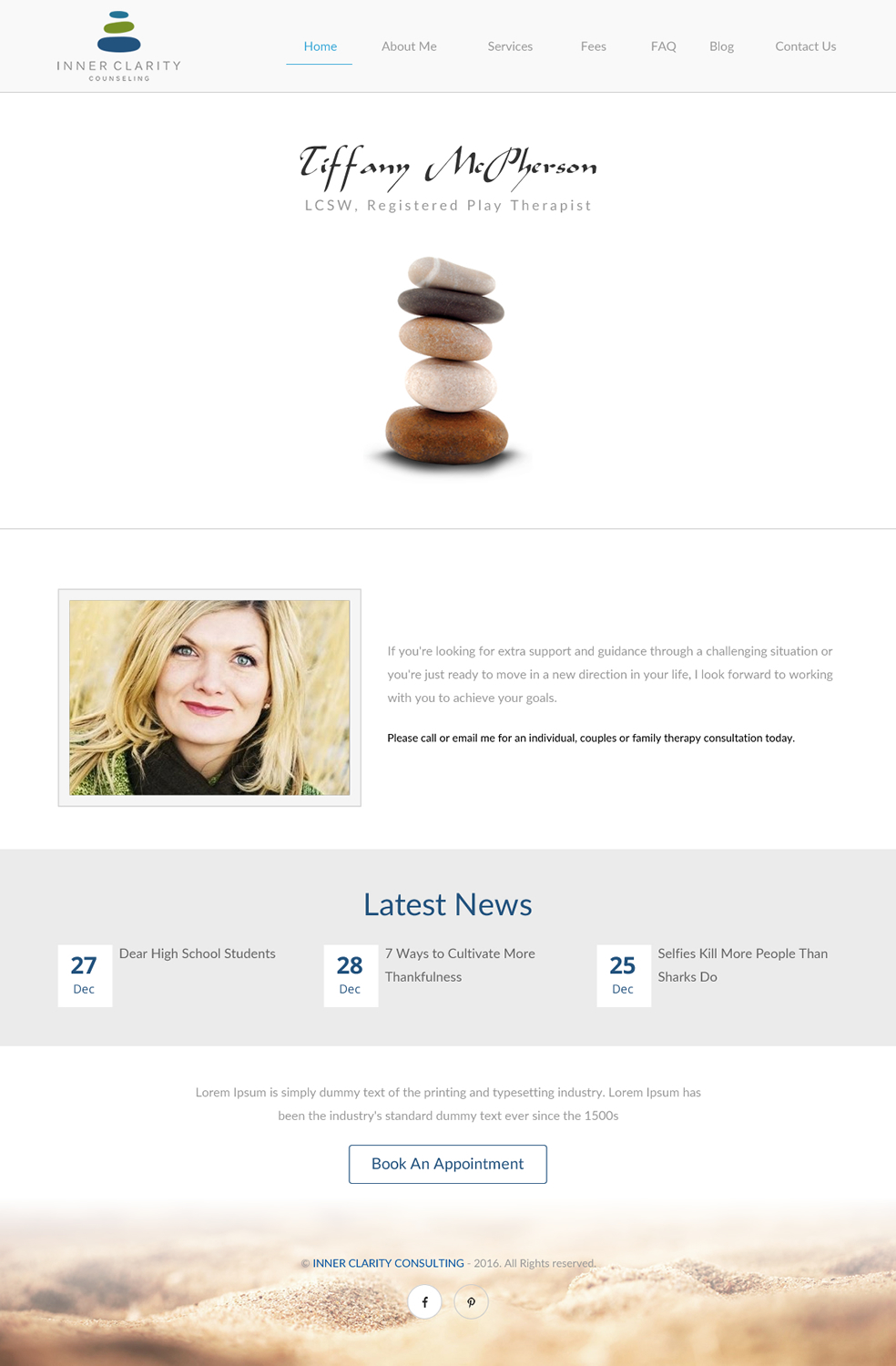 Wordpress Design by rightway for Inner Clarity Counseling | Design #9878102