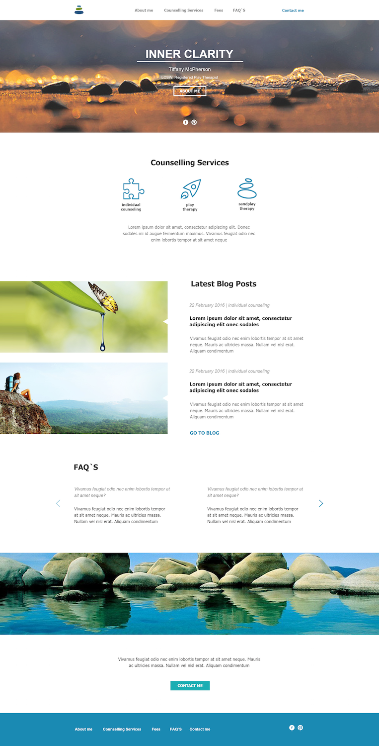 Wordpress Design by dii for Inner Clarity Counseling | Design #9915686