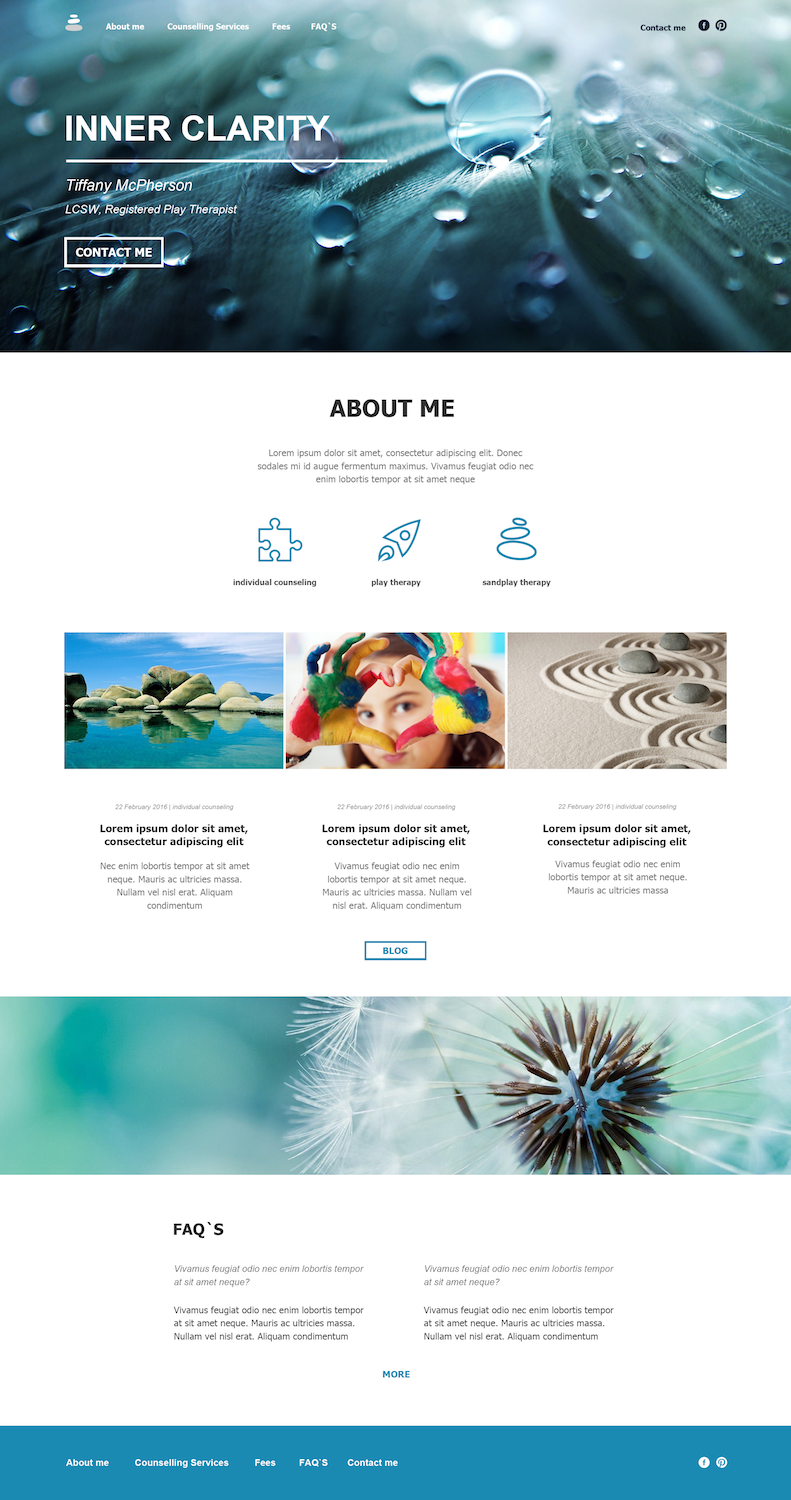 Wordpress Design by dii for Inner Clarity Counseling | Design #9915691