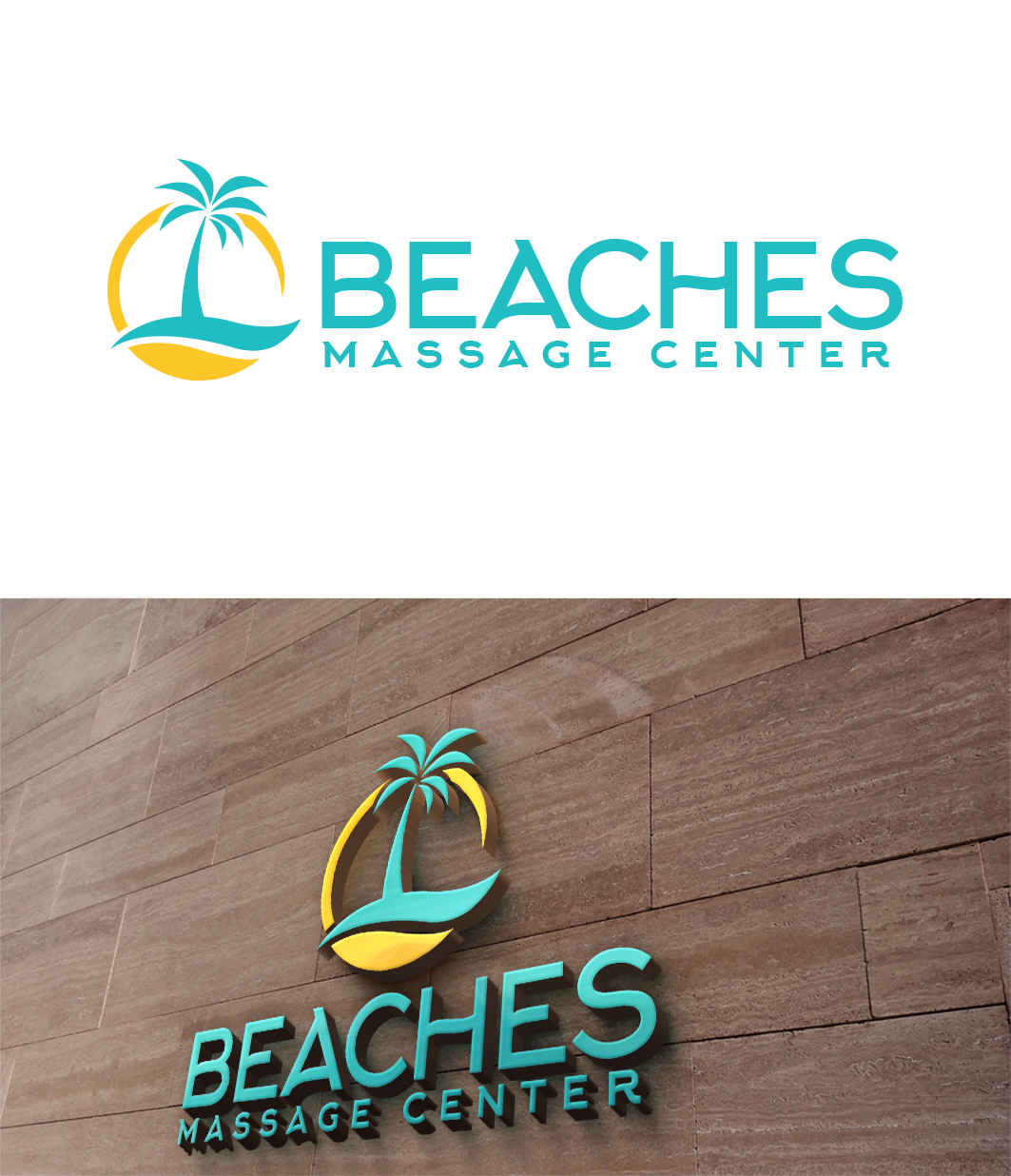 Diseño de Logo por trufya para Beaches Massage Center | Diseño #9925899