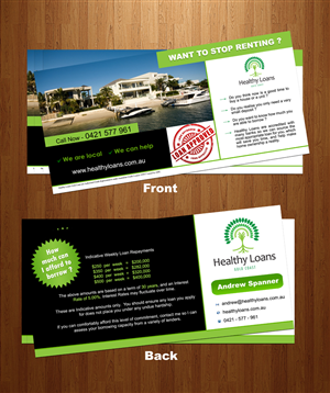 Brochure Design by NatPearlDesigns for Healthy Loans Gold Coast | Design #2137879