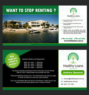 Brochure Design by NatPearlDesigns for Healthy Loans Gold Coast | Design: #2141309