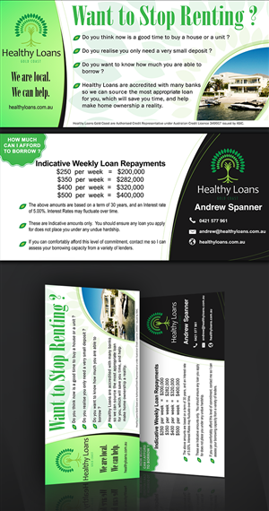 Brochure Design by medkled for Healthy Loans Gold Coast | Design #2145226