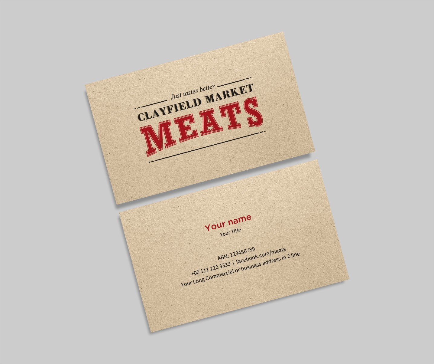 Visitenkarten-Design von INDIAN_Ashok für Clayfield Market Meats | Design #9856304