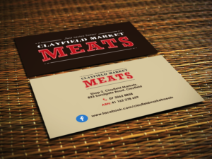 Business Card Design by Sajin for Clayfield Market Meats | Design #9865032