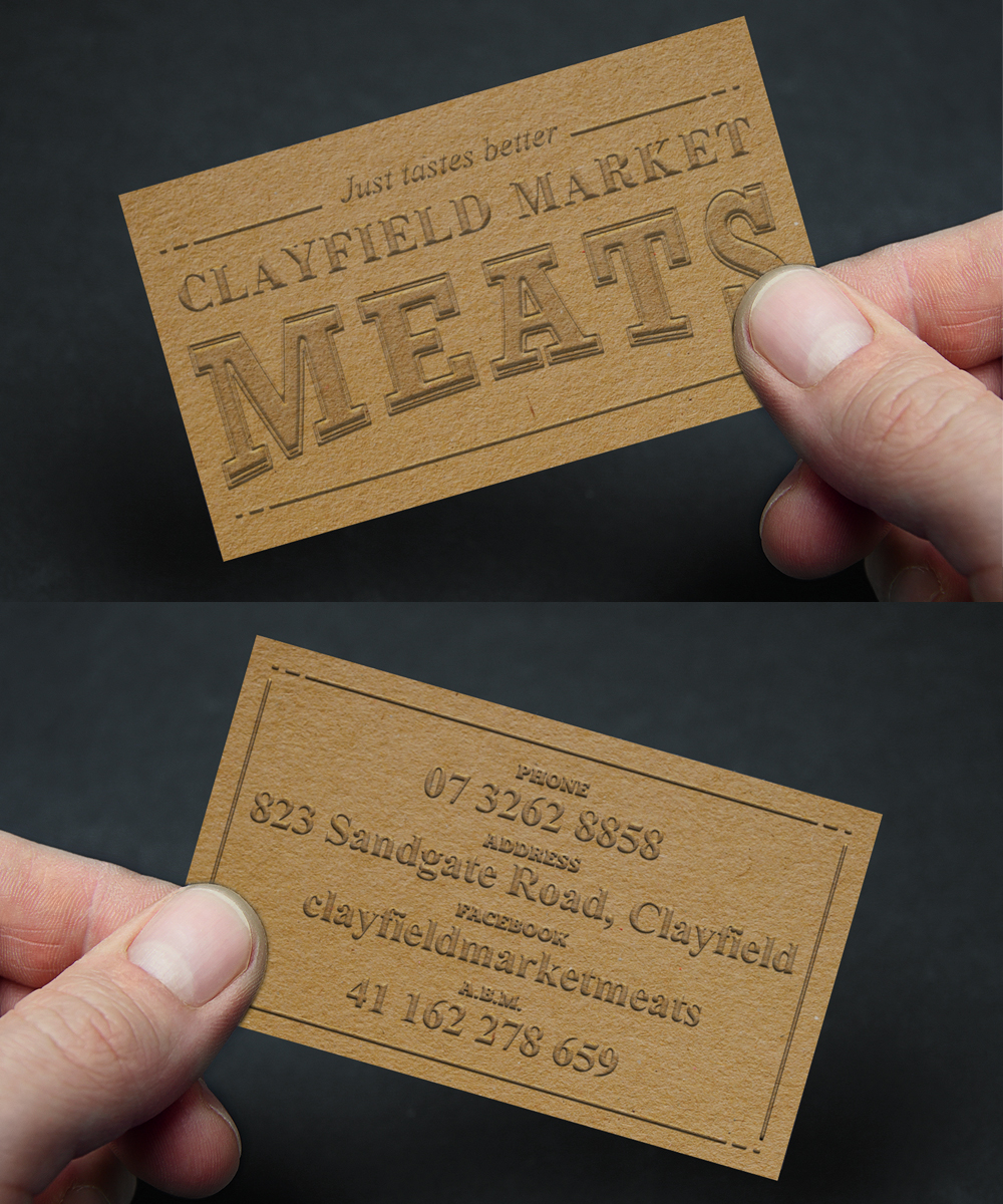 Business Card Design by Ethien for Clayfield Market Meats | Design #9863396