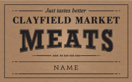 Business Card Design by alan manninz for Clayfield Market Meats | Design #9853938