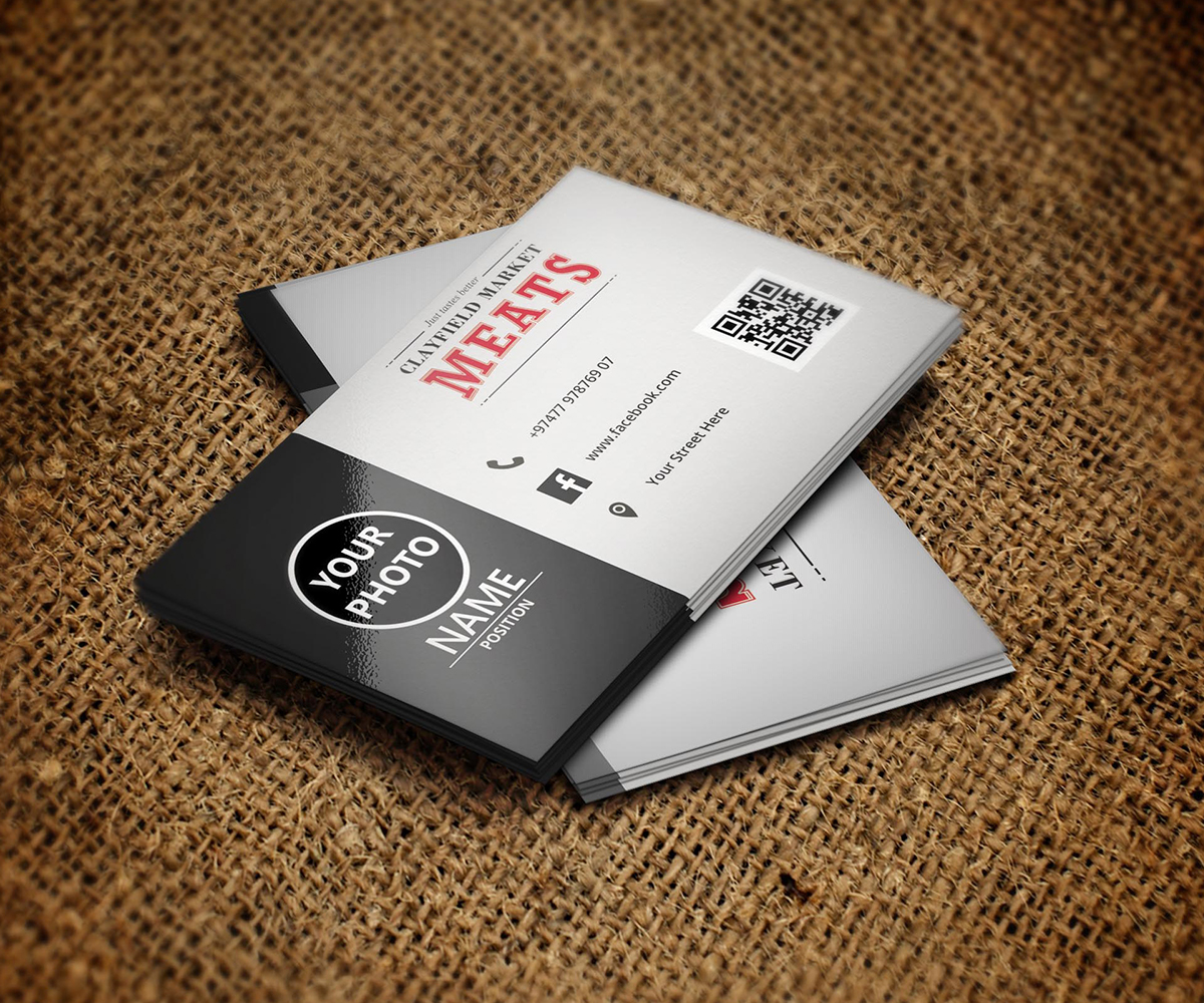 Business Card Design by BangunDSG for Clayfield Market Meats | Design #9851986