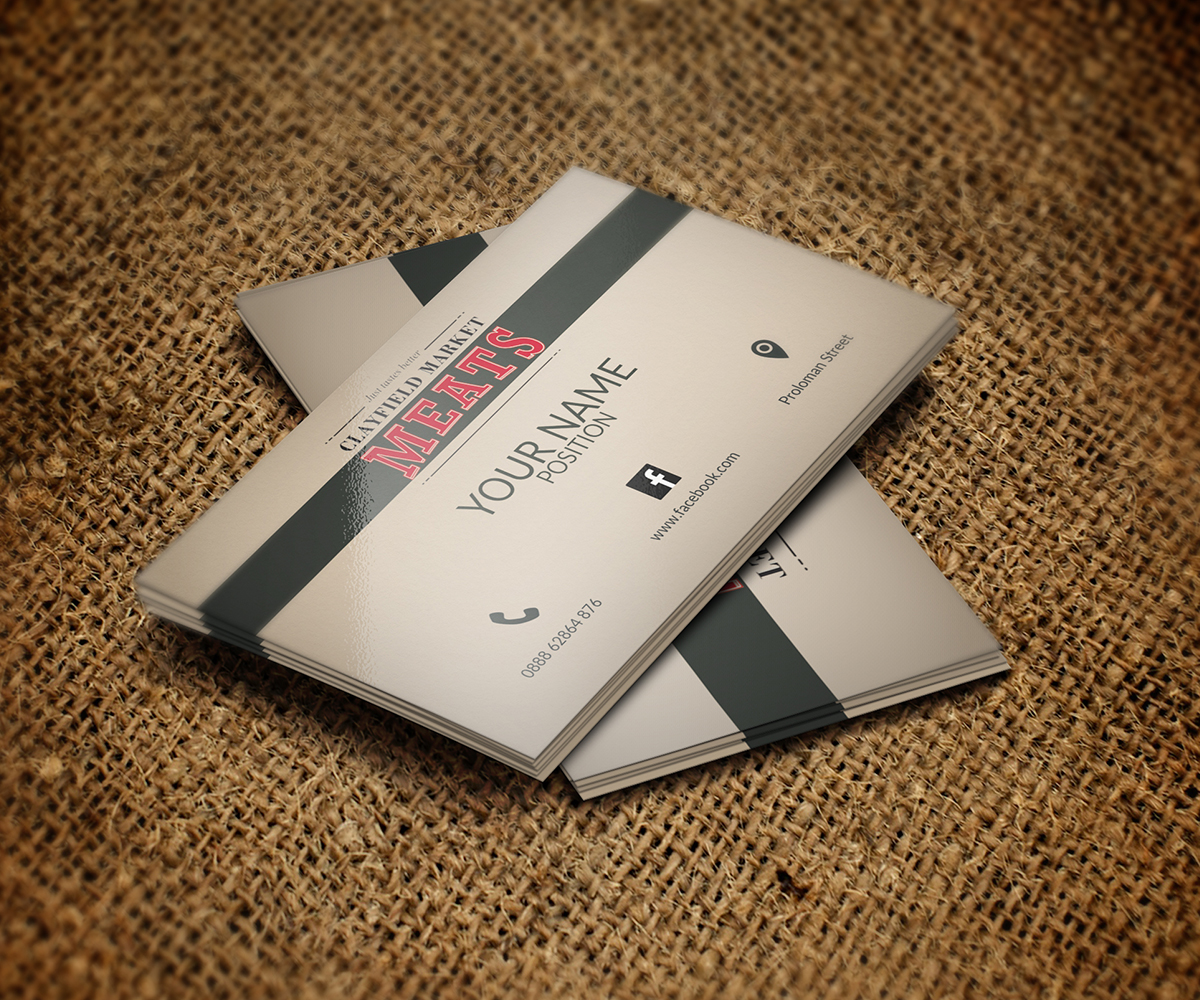 Design de Carte de Visite par BangunDSG pour Clayfield Market Meats | Design #9852128