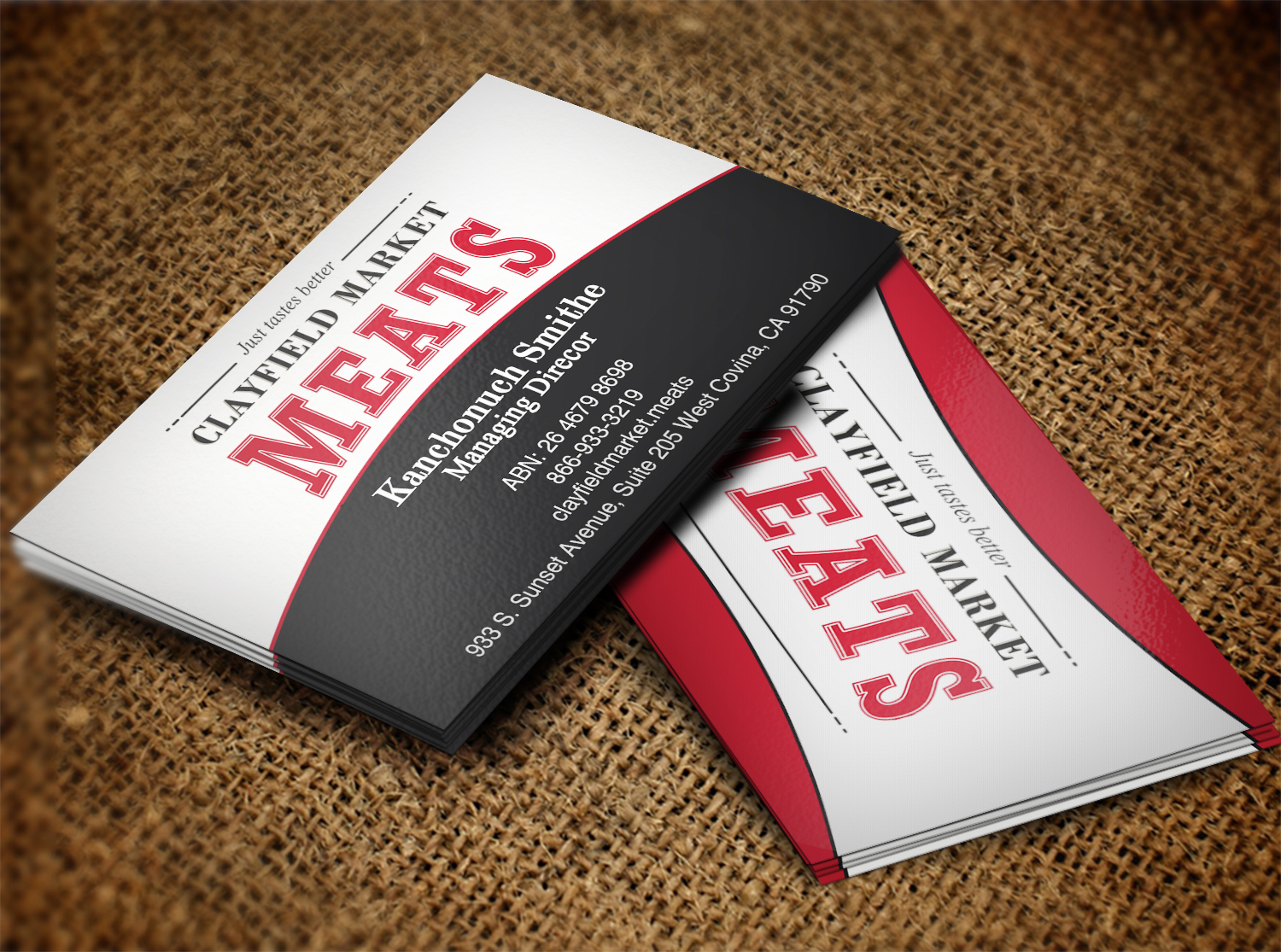 Business Card Design by Lanka Ama for Clayfield Market Meats | Design #9861585