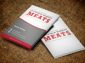 Visitenkarten-Design von Lanka Ama für Clayfield Market Meats | Design: #9861591
