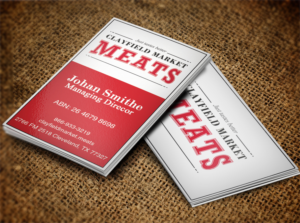 Visitenkarten-Design von Lanka Ama für Clayfield Market Meats | Design: #9861592