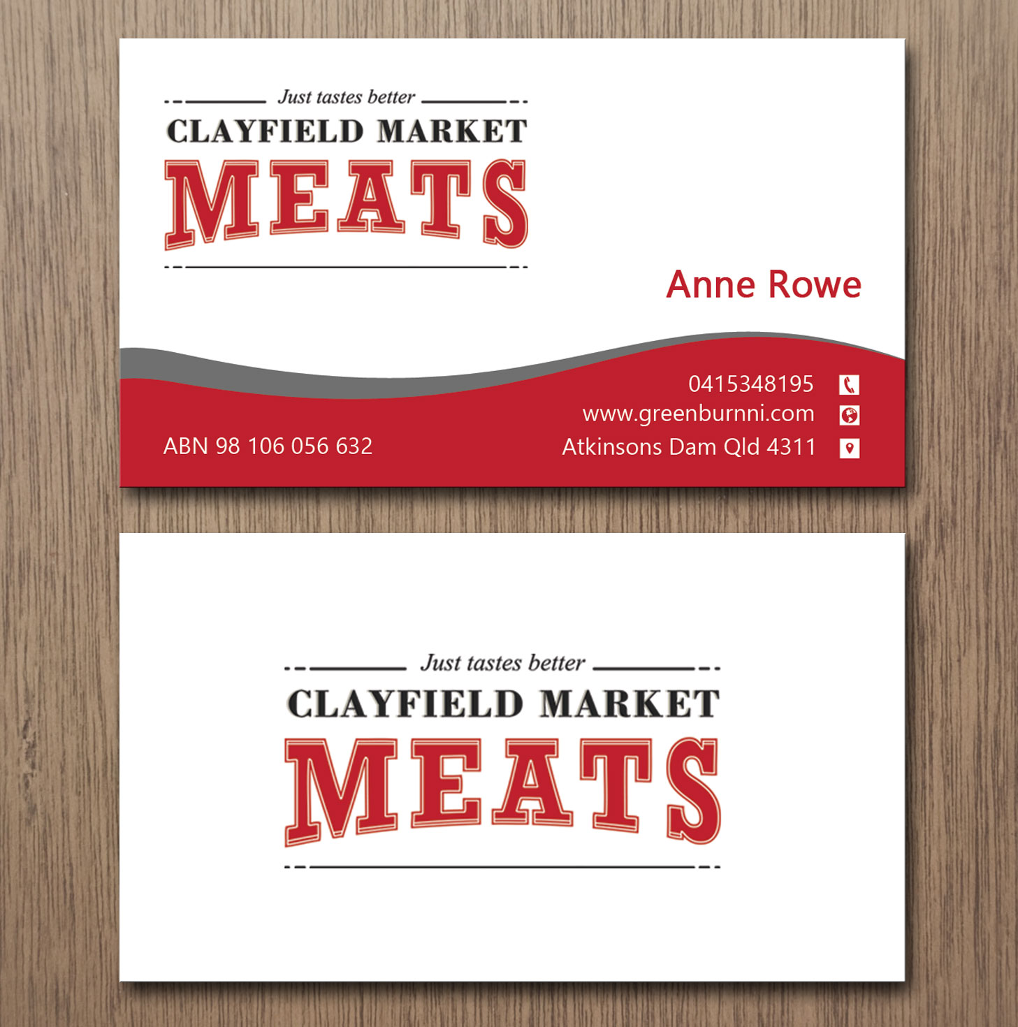 Visitenkarten-Design von Lanka Ama für Clayfield Market Meats | Design #9861594