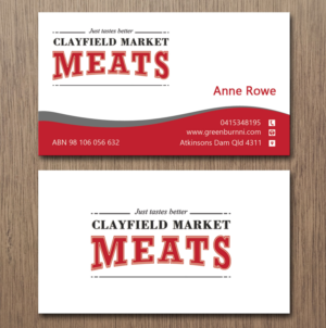 Visitenkarten-Design von Lanka Ama für Clayfield Market Meats | Design: #9861594