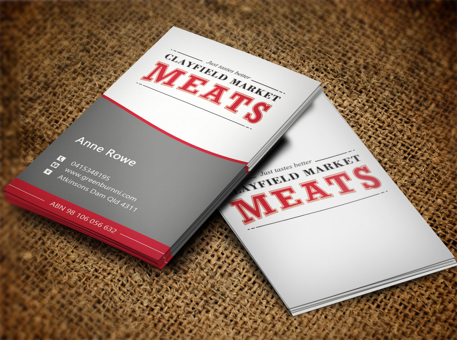Visitenkarten-Design von Lanka Ama für Clayfield Market Meats | Design #9861596