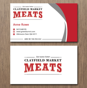 Visitenkarten-Design von Lanka Ama für Clayfield Market Meats | Design: #9861597
