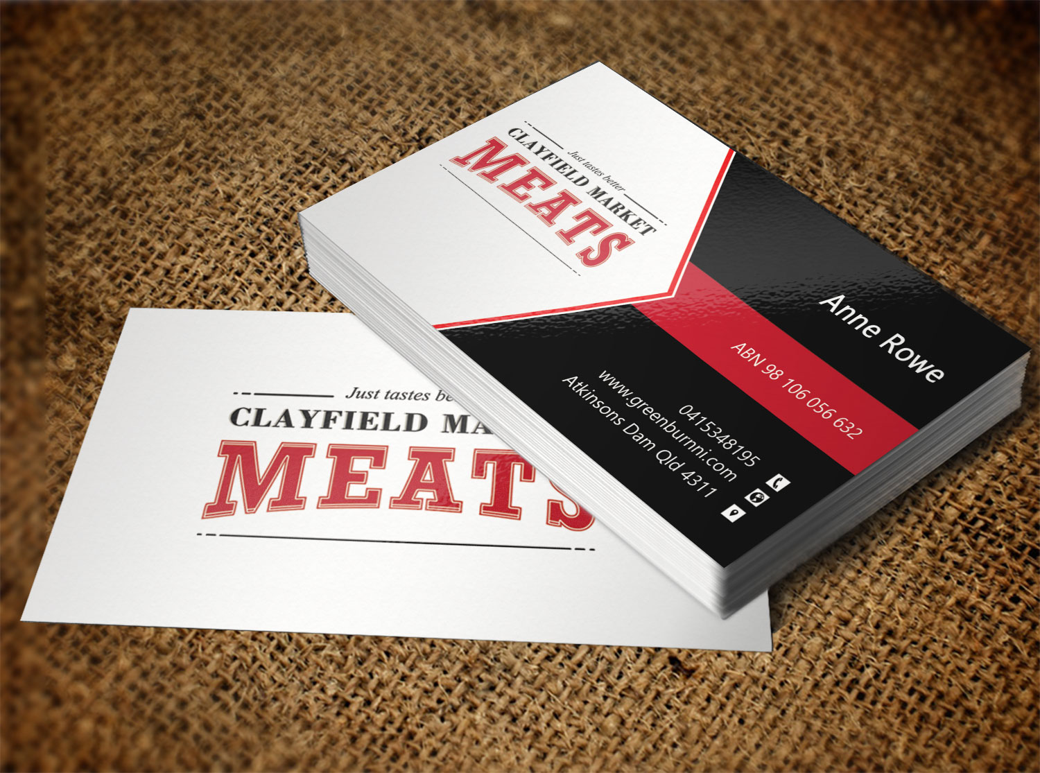 Business Card Design by Lanka Ama for Clayfield Market Meats | Design #9861598