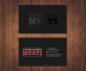 Business Card Design by Stylez Designz for Clayfield Market Meats | Design: #9876018