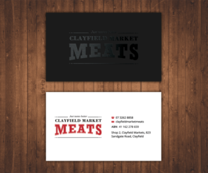 Business Card Design by Stylez Designz for Clayfield Market Meats | Design: #9876019