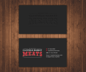 Business Card Design by Stylez Designz for Clayfield Market Meats | Design: #9876032