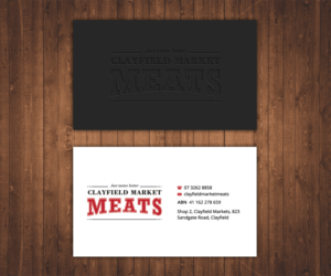 Business Card Design by Stylez Designz for Clayfield Market Meats | Design: #9876033