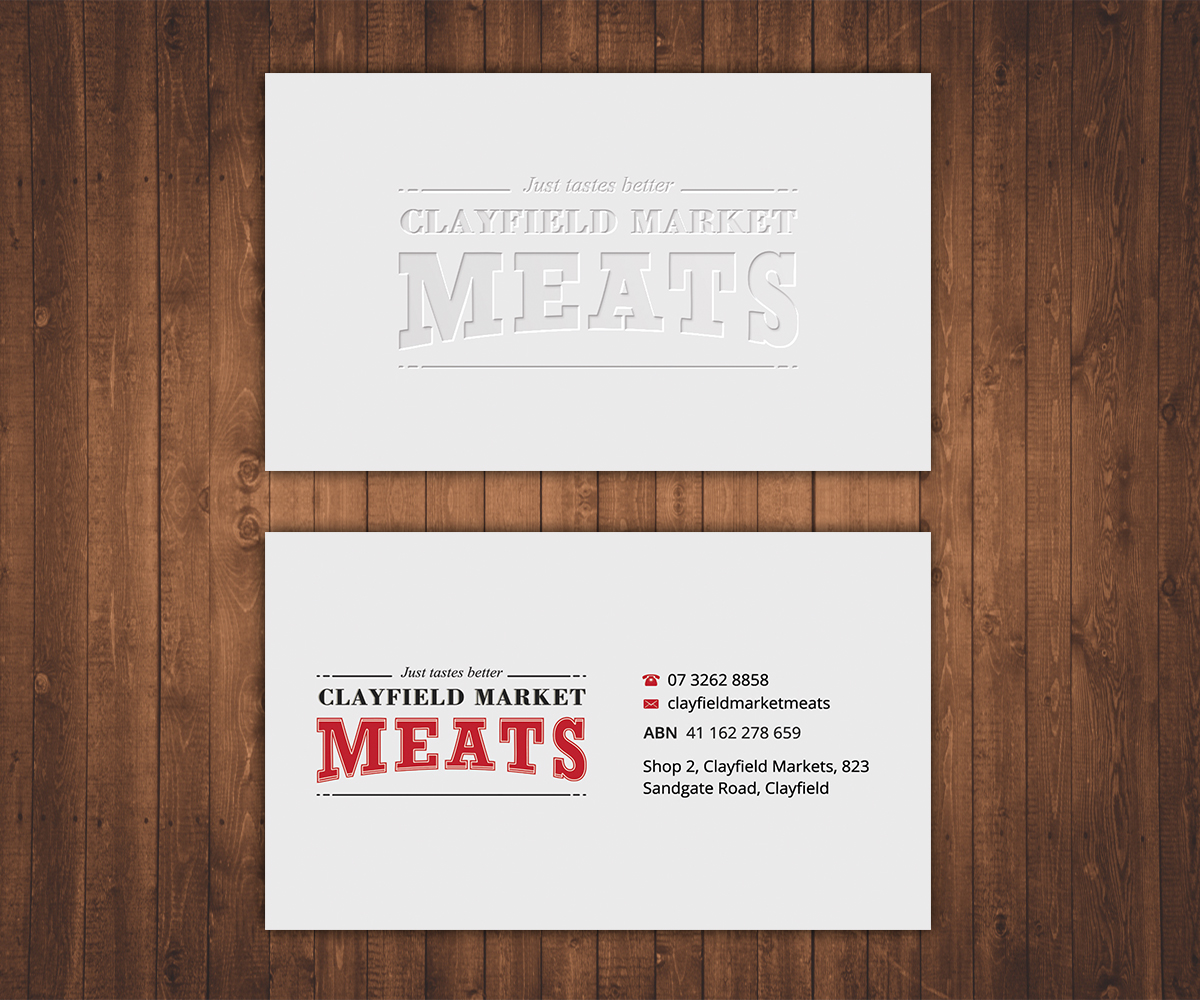 Visitenkarten-Design von Stylez Designz für Clayfield Market Meats | Design #9876042