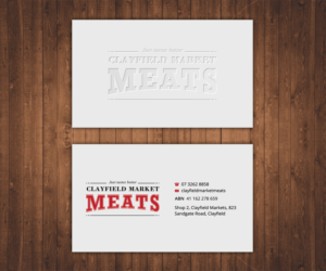 Business Card Design by Stylez Designz for Clayfield Market Meats | Design: #9876042