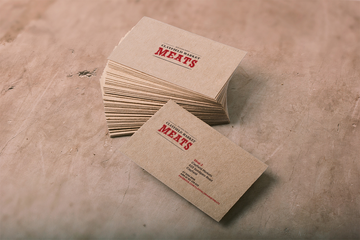 Business Card Design by Lily Symons for Clayfield Market Meats | Design #9864944