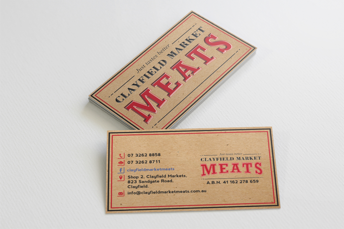 Diseño de Tarjeta de Presentación por Saumin Bhavsar para Clayfield Market Meats | Diseño #9897192