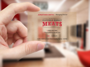 Business Card Design by Creations Box 2015 for Clayfield Market Meats | Design: #9874479