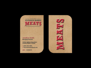 Business Card Design by Creations Box 2015 for Clayfield Market Meats | Design: #9874482