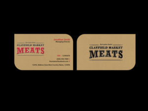 Visitenkarten-Design von Creations Box 2015 für Clayfield Market Meats | Design: #9874484