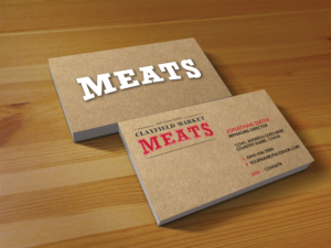 Visitenkarten-Design von Creations Box 2015 für Clayfield Market Meats | Design: #9874487