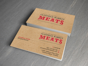 Visitenkarten-Design von Creations Box 2015 für Clayfield Market Meats | Design: #9874491