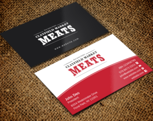 Business Card Design by Brand aid for Clayfield Market Meats | Design: #9854082