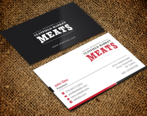 Business Card Design by Brand aid for Clayfield Market Meats | Design: #9854109