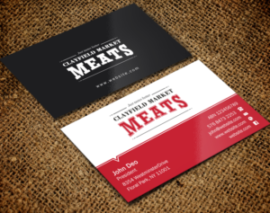 Business Card Design by Brand aid for Clayfield Market Meats | Design #9858987