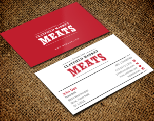 Business Card Design by Brand aid for Clayfield Market Meats | Design: #9858988