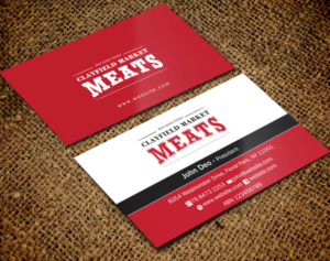 Business Card Design by Brand aid for Clayfield Market Meats | Design: #9859123