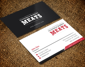 Business Card Design by Brand aid for Clayfield Market Meats | Design: #9859124