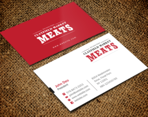Business Card Design by Brand aid for Clayfield Market Meats | Design: #9859130