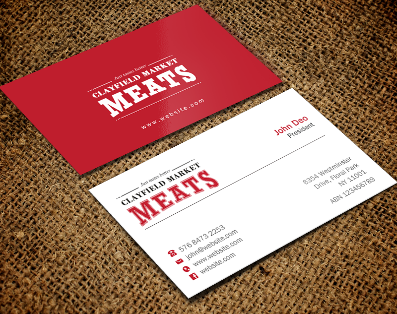Design de Carte de Visite par Brand aid pour Clayfield Market Meats | Design #9859132