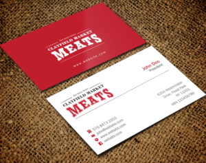 Business Card Design by Brand aid for Clayfield Market Meats | Design: #9859132