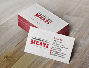 Business Card Design by chandrayaan.creative for Clayfield Market Meats | Design #9854026