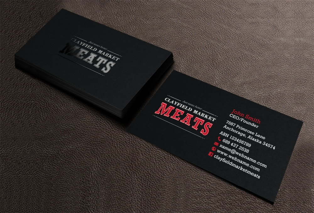 Design de Carte de Visite par chandrayaan.creative pour Clayfield Market Meats | Design #9854028